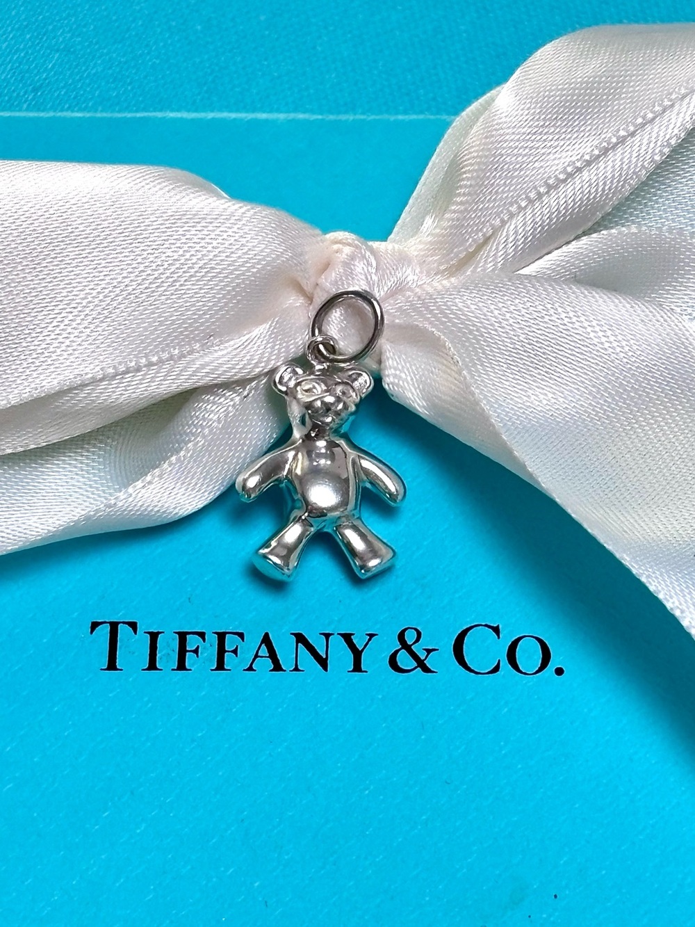 Authentic Tiffany & Co Teddy Bear Pendant Charm